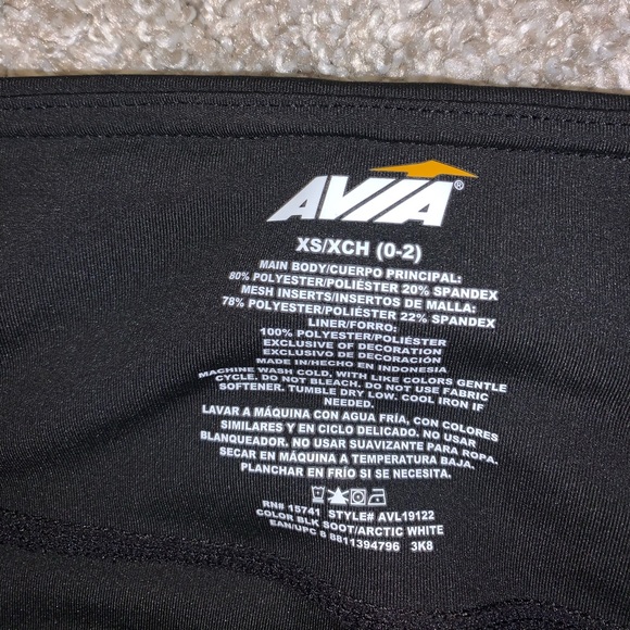 Avia Black & White Striped leggings size XS - Picture 6 of 10